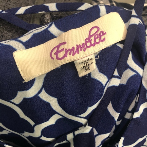 Emmelee Navy Blue and White Tank- Size Medium - Picture 6 of 7